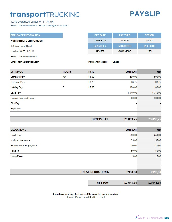 Download transport company payroll template in Excel and PDF formats Photoshop template